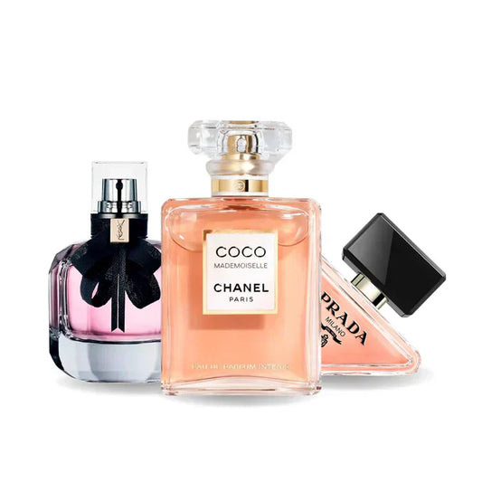 Coffret 3 Parfums: Prada PARADOXE, COCO MADEMOISELLE y MON PARIS 100ml