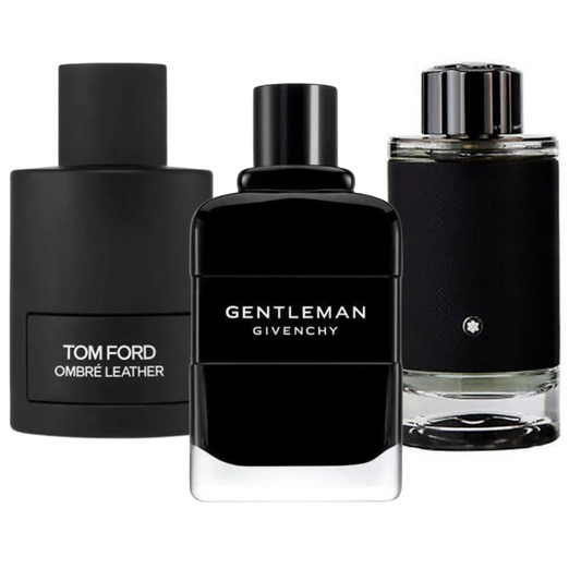 Coffret 3 Parfums:  Tom Ford Ombre Leather, Givenchy Gentleman, y Montblanc Explorer 100ml