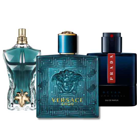 Coffret 3 Parfums: Prada Luna Rossa, Versace Eros, Le Beau (Eau de Parfum)